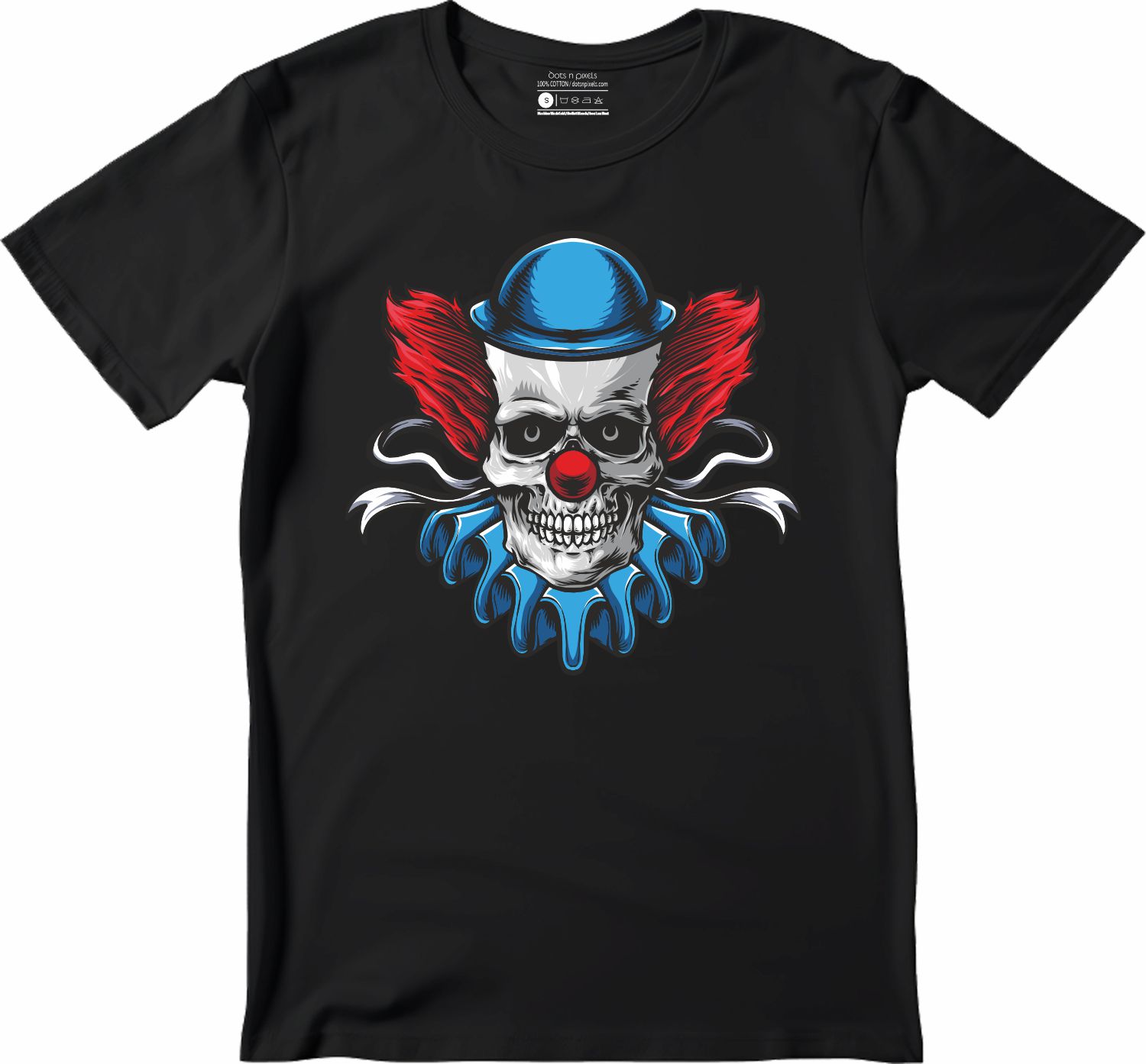 Scary Skull Clown Tshirt