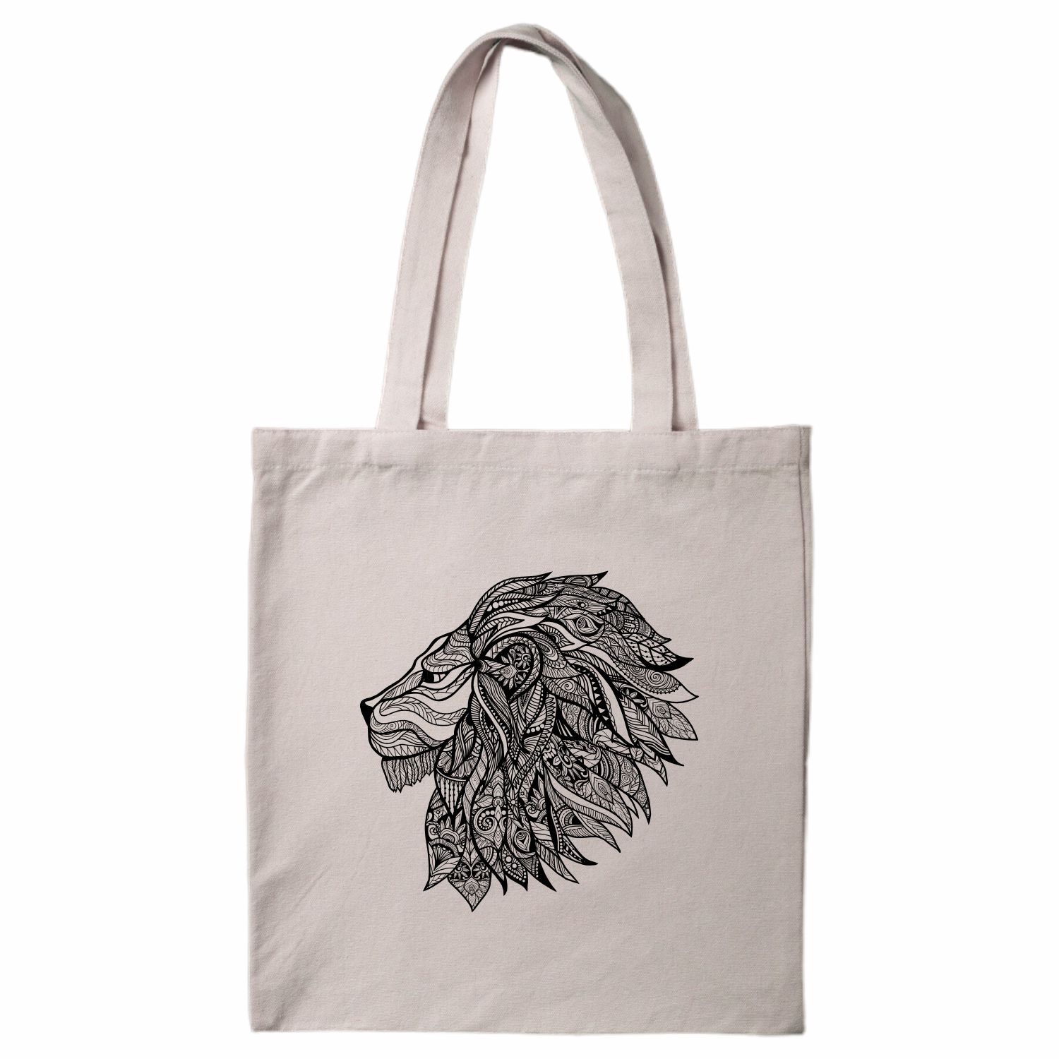 Hand Drawn Lion Tote Bag