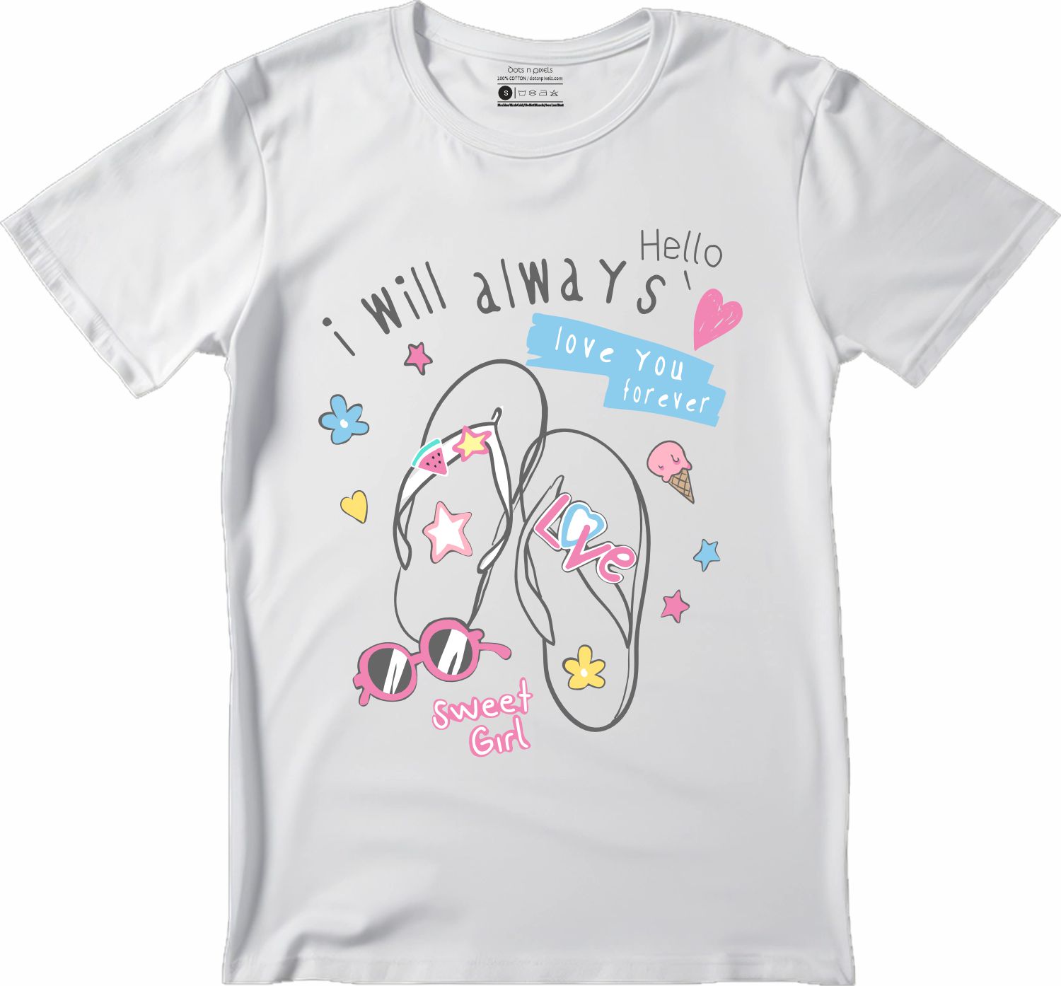 Cartoon Flipflops Tshirt